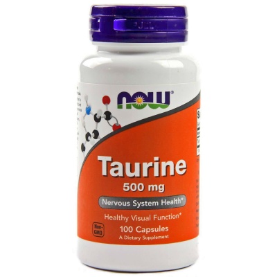 Таурин Now Taurine 500 мг 100 капсул