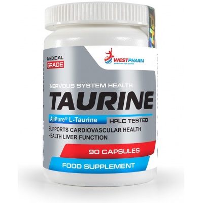 Аминокислота WestPharm Taurine 500 мг 90 капсул