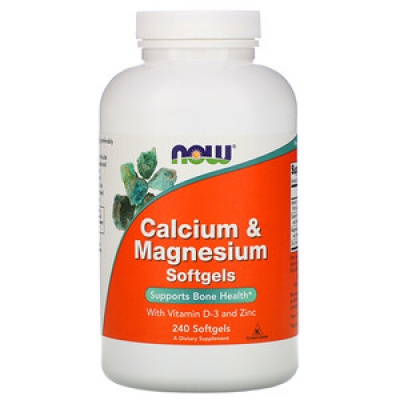 NOW Calcium Magnesium with D and Zinc 240 